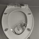 LUXE TS1008E Elongated Comfort Fit Toilet Seat with Slow Close, Quick Release Hinges, and Non-Slip Bumpers (White)