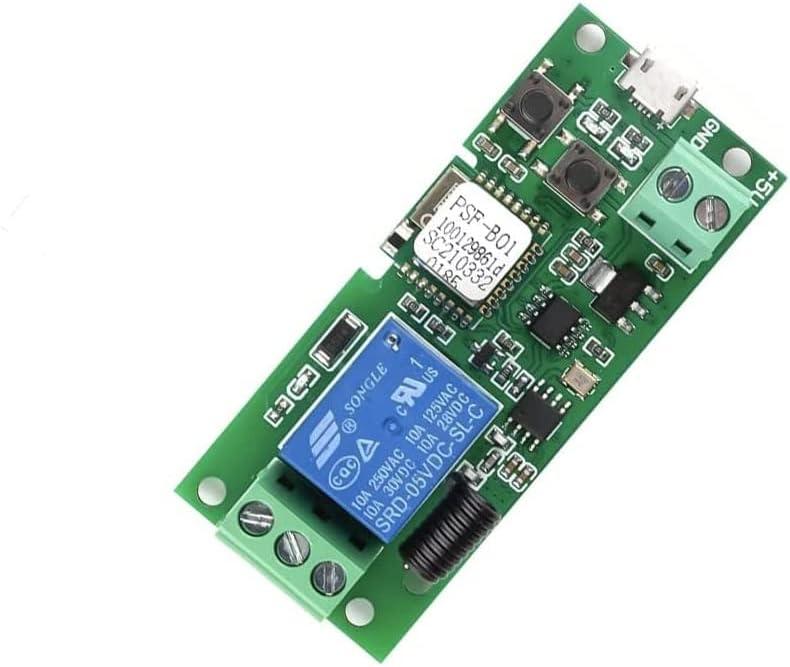WiFi Wireless Smart Switch Relay Module for Smart Home 5V 5V/12VBa Applied to Access Control, Turn on PC, Garage Door (5v)