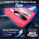for Google Pixel 9 Pro XL/10 Pro XL Case with MagSafe [Invisible Kickstand] [Charge While Standing] [Military Shockproof] Translucent Matte Soft Silicone Bumper Phone Case Slim, Rose