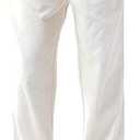 SIR7 Men's Linen Casual Lightweight Drawstrintg Elastic Waist Summer Beach Pants (White, XL)