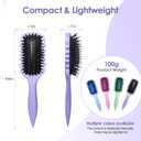 2 x Curl Defining Brush  Curly Hair Brush for Wet or Dry Use  Detangles Knots, Reduces Frizz  Styling Tool for All Hair Types, Unisex(Purple)