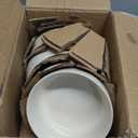 AmorArc Stoneware Cereal Bowls Set of 4, 26oz Ceramic Soup Bowls Set for Cereal Soup Snacks, Modern Kitchen bowls for Meal, Dishwasher &Microwave Safe (Stoneware Matte White)