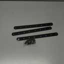 Alise 12-Inch Length Stainless Steel Strap Flat Bars Straight Brace Heavy Duty 4-mm Thick Brackets Mending Plates Repair Fixing Bracket,4 Pcs Matte Black Finish