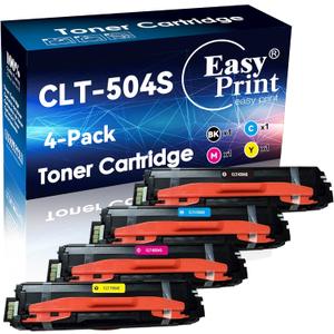 EASYPRINT (1xSET, BCMY) Compatible Toner Cartridge Replacement for Samsung CLT-504S Used for CLP-415N CLP-470 CLP-475 CLX-4195 4195N SL-C1810W 1860FW Printer