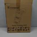 Forbena Potty Training Toilet Seat with Step Stool Ladder, Toddler Kids Potty Seat for Boys Girls, Non Slip Foldable Toilet Training Seat with Soft Cushion, Comfortable Handles (White-Grey)