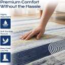 Muddy Mat® Horizon 8ft x 10ft Washable Muddy Carpet for Living Room, Bedroom & Dining Room – Modern Soft Low Pile Non Slip Carpet – Pet Friendly Waterproof Foldable Area Rugs for Home