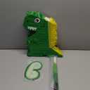 IMPRESA Dinosaur Pinata - Blindfold & Baton for Dino Party Games - 3-Lb Candy Capacity for Birthday Pinata - Vibrant Green Dino Design for Party Decoration - Green, Paper, Pack of 1