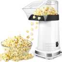 Hot Air Popper Popcorn 1200W Electric Hot Air Popcorn Maker for Family Movie Nights Home Popcorn Machine, White