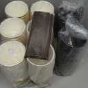 SIUQ 12 oz Coffee Cups-90 Pack Disposable Coffee Cups with Lids and Straws, Insulated Ripple Wall To Go Paper Coffee Cup for Coffee, Hot Chocolate and Hot Tea Drinks - Champagne