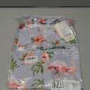 SSLR Pack Hawaiian Shirt for Men Flamingo Short Sleeve Casual Button Down Shirts Summer Beach Shirt Size L