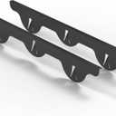 Lindas Essentials Stove Gap Covers Stainless Steel (2 Pack), 316 Stainless Steel Stove Gap Covers Heat Resistant Oven Gap Filler Seals Spaces Between Stovetop and Counter (25.4 Inches, Black (Steel)