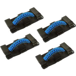 Savadicar 4 x Roll Bar Grab Handles Grip Handle for Jeep Wrangler CJ YJ TJ JK JL & Gladiator JT 1955-2023, Interior Accessories, Blue