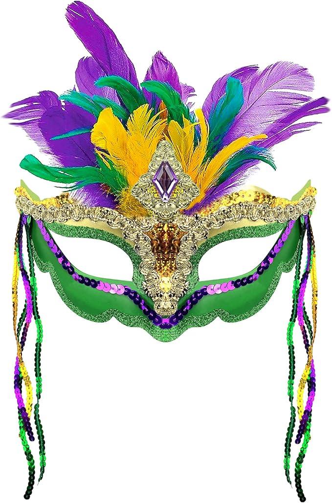 Wildarms Masquerade Masks for Women Venetian Carnival Costume for Ball Party