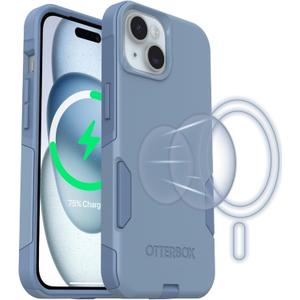 OtterBox iPhone 16e, iPhone 15, iPhone 14, and iPhone 13 Commuter Series Case - MagSafe Edition - Blue, Slim & Tough, Pocket-Friendly, with Port Protection - Crisp Denim