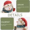 NUOBESTY Resin Snowman Figurine for Home Indoor Table Christmas Decoration