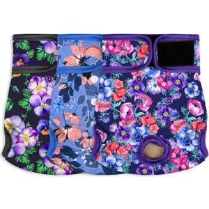 Female Dog Diapers - Premium Reusable Diapers for Doggie in Heat - Highly Absorbent for Pet Incontinence with Adjustable Snaps Rose Flower, XL (X-Large(17.5"-27"Waist))