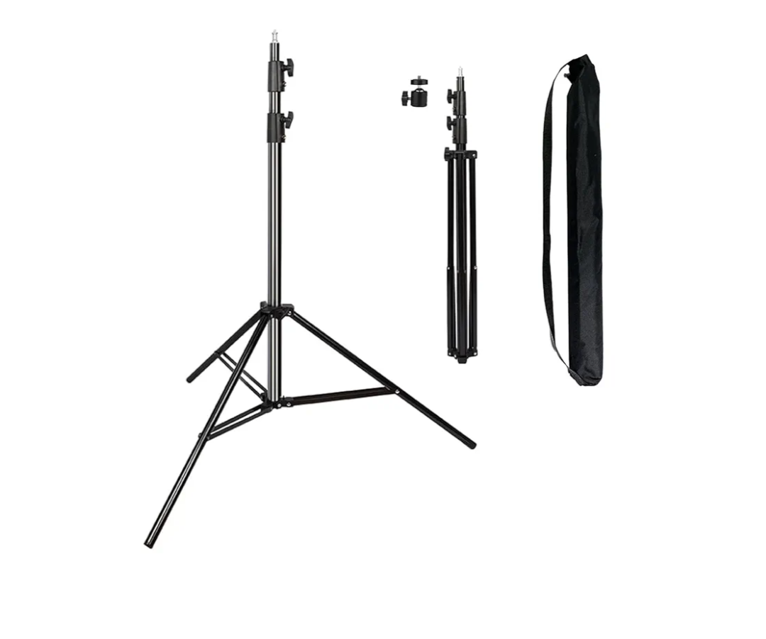 Heavy Duty Light Stand 9.5 Feet/2.8 Meters Adjustable Spring Cushioned Metal Photography Tripod Stand for Photo Studio Speedlight, Ring Light, Photographic Equipments Thickening Flash Stand