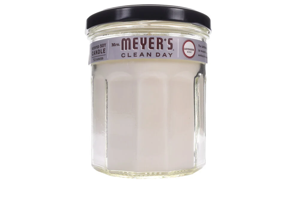 MRS. MEYER'S CLEAN DAY Lavender Soy Candle, Garden-Inspired Aromatherapy Homekeeping, 35 Hour Burn Time, Made with Essential Oils, 7.2 oz Large Glass Jar Candles (Pack of 1)