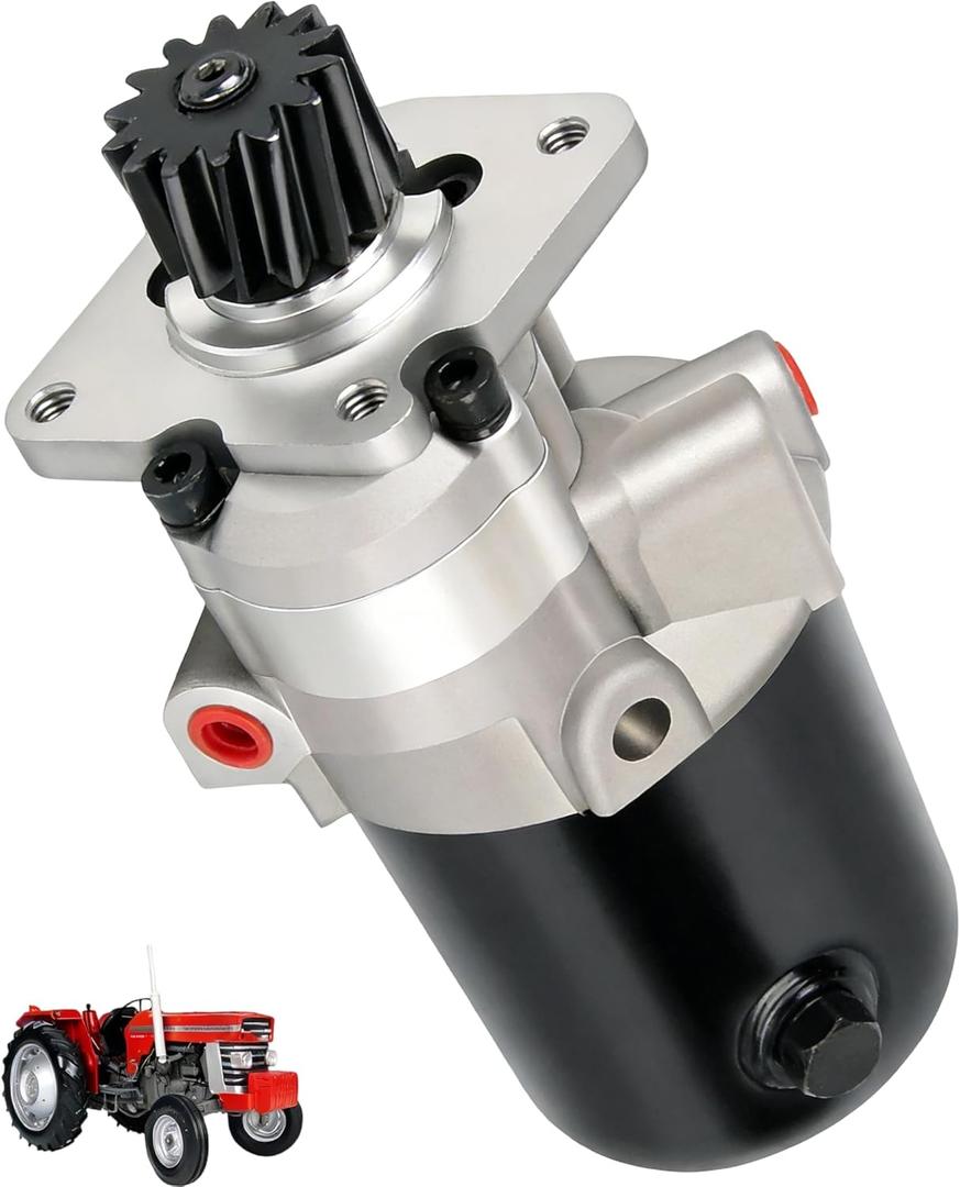 523092M91 Power Steering Pump Compatible with Massey Ferguson 165, 175, 255, 255 Perkins AD-212, 265, 275, 382, 50C, 50D, 6500, MF165, MF175, MF255, MF265, MF275 Replace 523092M 523092M1