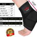 Vinaco Ankle Brace, 2 Pack Breathable & Strong Ankle Brace for Sprained Ankle, Stabilize Ligaments, Prevent Re-Injury, Ankle Braces for men & women with Adjustable Wrap, ankle support for men (XX-Large, Classic Black)