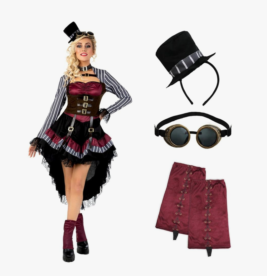 Morph, Steampunk Halloween Costumes, Victorian Steampunk Costumes for Women, Steampunk Costume Women Medium