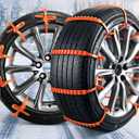 20 PCS Snow Chains Zip tie snow chains for car tires tire cables for Car SUV Pickup Trucks Easy To Install reusable Non-Slip Cable Tie (red)