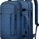 55L Big Capacity Carry On Laptop Backpack Large Travel Backpack for Men, Expandable Water Resistant Overnight Weekender Luggage Gym Daypack Rucksack Traveling Backpack, Traveler Gifts, Blue (18.4 Inch (22''x14''x11''))