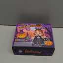 VGOFUN Girls Halloween Costume, Light Up Witch Costume for Girls Dress Up Witch Cape with LED Light Up Tutu Skirt,Spider Headband, Trick or Treat Bucket Bag Gift Toys for Toddlers Ages 3 4 5 6