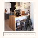 Bamboo Wine Rack, Sturdy and Durable Countertop Wine Storage Cabinet Shelf for Pantry - 4 Tiers 16 Bottle Wine Rack, 17x 9.2 X 16.4 Inches