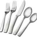 40 Piece Hammered Silverware Set, Stainless Steel Flatware Set for 8, Food Grade Cutlery Set for Home, Party, Wedding, Mirror Polished Dishwasher Safe
