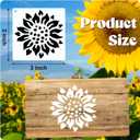 Marspark 72 Pcs Small Stencils for Crafts Reusable 3 Inch Stencils for Painting on Wood DIY Craft Paint Template for Wall Home Decor Card Rock Canvas Drawing Holiday (Flowering Plants)