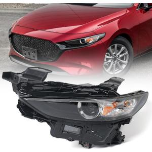 Huray LED Headlight Assembly for Mazda 3 2019-2021 LH Projector Headlamp OE Factory Replacement for MA2502155 Left Driver Side