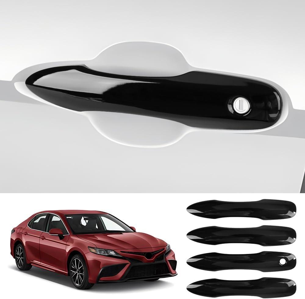 Car Door Handle Cover for Toyota Camry 2018-2026Corolla 2020-2026Corolla Cross 2021-2026Avalon 2019-2022Pruis Hatchback 2016-2019 Hybrid Auto Exterior AccessoriesNo 2 Smart Entry Holes