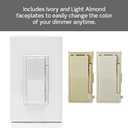 Leviton Decora Digital Dimmer Switch for Dimmable LED, Halogen and Incandescent Bulbs, DDL06-1LZ, White