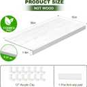 Wire Shelf Cover,Wire Rack Covers for Pantry PVC (Not Wood) Shelf Liners for Cabinet Kitchen Pantry Shelves(White,36 * 16 inch)