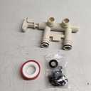 Upgraded 7345388 Water Softener 3/4" Bypass Valve Assembly Kit with (2) Adapters, (4) Clips, and (4) O-rings, Compatible wth Kenmore, GE, Whirlpool, Morton, NorthStar, EcoWater, EcoPure Water Softener