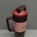 Owala FreeSip Tumbler Insulated Stainless Steel Water Bottle with Built-in Straw and Side Handle, For Travel, Work, School, and Sports, 40oz, BPA Free, Leak Proof, Black Cherry