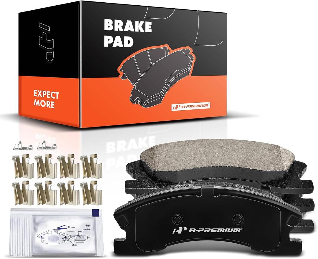 A-Premium Front Ceramic Brake Pads Compatible with Jeep
for Grand Cherokee 1999 2000 2001 2002 2003 2004, with Hardware, 4-Pack