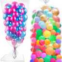 2 Pcs 98.4 x 59 Inches Large Balloon Bags for Transport, Christmas Tree Disposal and Storage Bag, Clear Balloon Drop Bag, Giant Carrying Storage Bags for Wedding Birthday Party Supplies