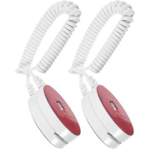 Yardwe 2pcs Universal Remote Control Leash with Self-Adhesive Wall Hooks, Adjustable Remote Tether, Magnetic Holder for TV Remotes