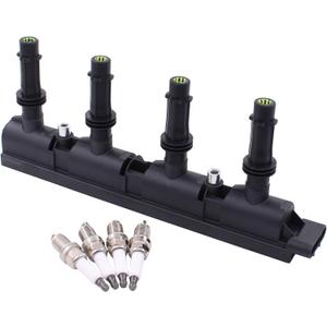 MOTOKU Ignition Coil and Spark Plugs for Chevrolet Cruze Sonic Trax Buick Encore ELR 1.4