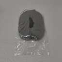 Brookstone Microbead Travel Head and Neck Pillow Lightweight and Plush with Phone or Headphone Pocket, Dark Grey