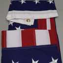 American Flag for Outside 3x5 FT, Deluxe Heavy Duty Spun Polyster, TearProof and Waterproof Super Tough Series, All Weather High Wind USA US Flag with Embroidered Stars, Sewn Stripes, Brass Grommets