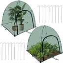 2pack Large Mesh Plant Cover Tent, 36x36x37Inches Pest Guard Cover, Insect Bird Barrier Netting Outdoor Plant Enclosure, Garden Net Cage Plant Protector Pest Protection Guard for Fruit Vegetables