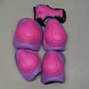 SAMIT Knee Pads for Kids 3-8 Years Boys Girls Protective Gear Set Toddler Knee and Elbow Pads with Wrist Guards 6 in 1 Safety Gear Set for Skating Cycling Bike Rollerblading Scooter Roller Skates (Small, Rose Pink)