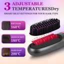 Go Brush Pro,2026 New Cordless Straight Hair Brush, Portable Scald-Proof Mini Straight Hair Comb with Three Temperature Settings and LED Display Screen, Quickly Heating Travel Hair Brush (Dark Black)