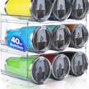 [Large Compartment] Water Bottle Organizer for Stanley 40 oz, 3 Pack Stackable Water Bottle Organizer, Clear Water Bottle Holder for Tumbler Travel Mug Cup, Kitchen Pantry Organization and Storage