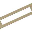 3 x Amerock Medora 5-1/16 inch (128mm) Center-to-Center Rectangle Golden Champagne Cabinet Pull Backplate, BP37783BBZ