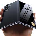 for Z Fold 7 Case Luxury Leather with Privacy Screen Protector [Hinge Protection],[Fit for Magsafe],Camera Protection Magnetic for Samsung Galaxy Zfold 7 Case Black