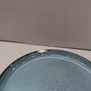 16-Piece Dinnerware and Coffee Mug Set  Modern Stoneware in Petrol Blue and Black  Service for 8, Dishwasher and Microwave Safe